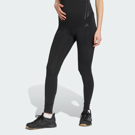 ADIDAS PERFORMANCE Optimé Essentials Full-Length Leggings (Maternity) Black / Carbon WOMEN