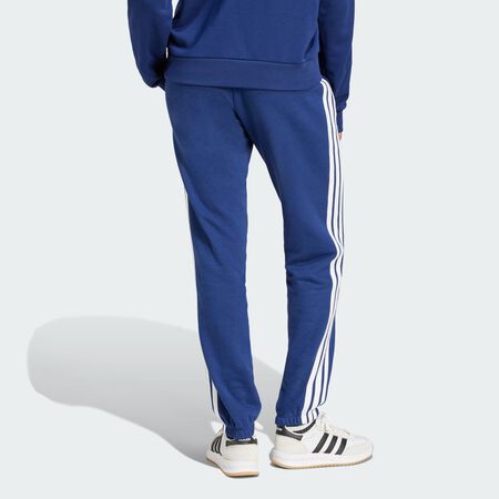 ADIDAS SPORTSWEAR Pantalon à revers French terry 3 bandes Essentials Dark Blue / White FEMME