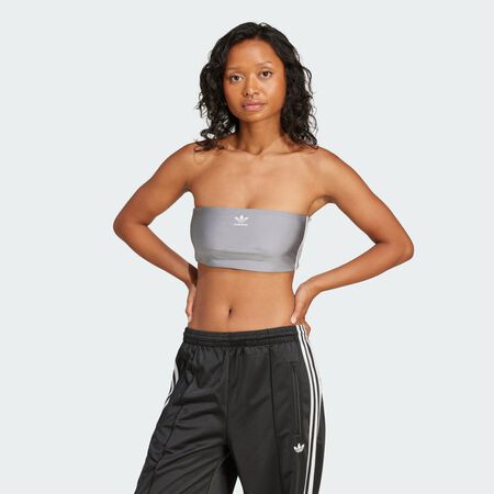ADIDAS ORIGINALS Haut tube 3 bandes Grey Three FEMME