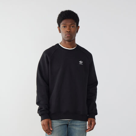 SWEAT CREW ESSENTIAL TREFOIL : NOIR/BLANC