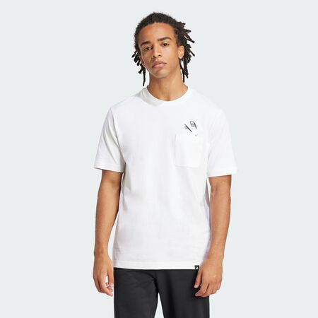 Lounge Slides Graphic Pocket Tee : White