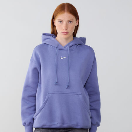 NIKE HOODIE PHOENIX LONG OVERSIZED BLEU/BEIGE FEMME