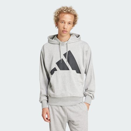 ADIDAS ORIGINALS Essentials Big Logo French Terry Hoodie Medium Grey Heather / Black MEN