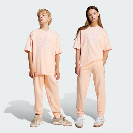 ADIDAS ORIGINALS Pantalon de survêtement oversize grand logo Execution Enfants Haze Coral JUNIOR