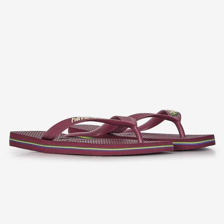 HAVAIANAS BRASIL LOGO BURGUNDY WOMEN
