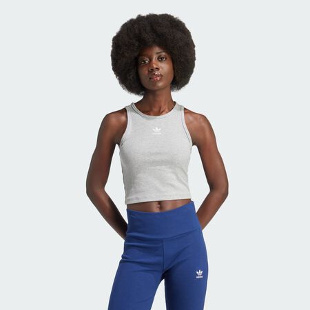 ADIDAS ORIGINALS Débardeur à bord-côte Essentials Medium Grey Heather FEMME