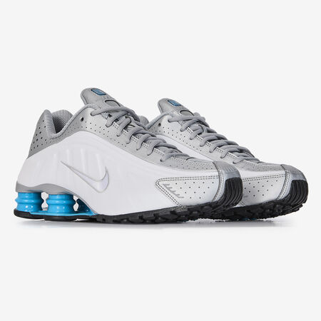 NIKE shox SHOX R4 BLANC/ARGENT HOMME