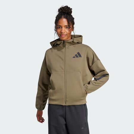 ADIDAS ORIGINALS Veste à capuche entièrement zippée adidas Z.N.E. Olive Strata FEMME
