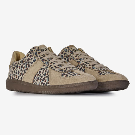 AIGLE EURO TRAINER LEOPARD MARRON/BEIGE FEMME
