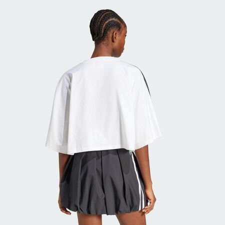 ADIDAS ORIGINALS Adilenium Season 3 Boxy Oversized Tee White WOMEN