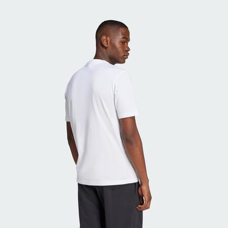 ADIDAS SPORTSWEAR T-shirt grand logo Essentials White / Black HOMME
