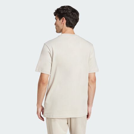 ADIDAS SPORTSWEAR T-shirt jersey petit logo Essentials Beige / White HOMME