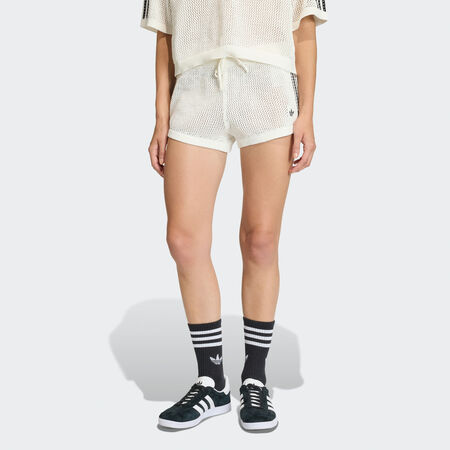 ADIDAS ORIGINALS SHORT EN CROCHET TRICOTÉ Off White FEMME