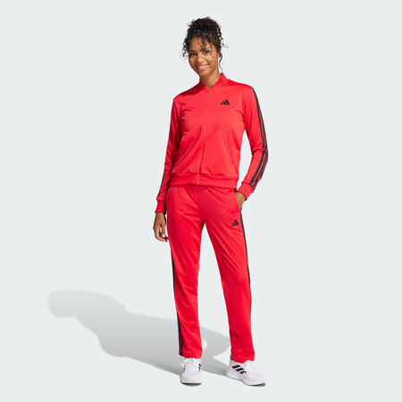 ADIDAS SPORTSWEAR Survêtement 3 bandes Essentials Pure Ruby FEMME