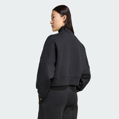 ADIDAS ORIGINALS Veste Off Placed 3-Stripes Zip Up Black FEMME