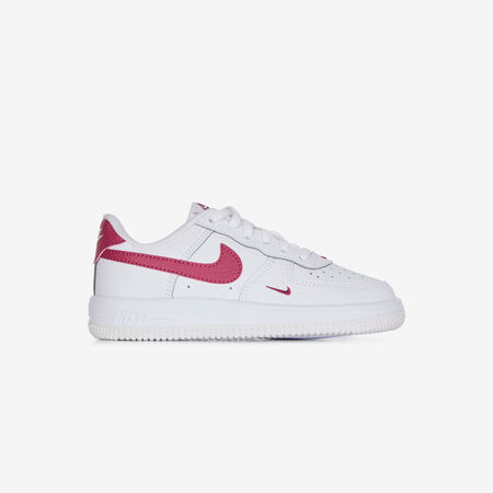 AIR FORCE 1 LOW MINI SWOOSH : BLANC/ROUGE