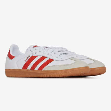 ADIDAS ORIGINALS samba SAMBA OG BLANC/ROUGE WOMEN