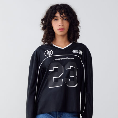 JORDAN TEE SHIRT JERSEY NOIR FEMME