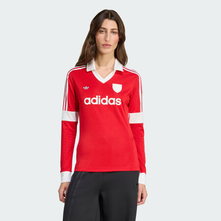 ADIDAS ORIGINALS Maillot de football graphique à manches longues Better Scarlet FEMME