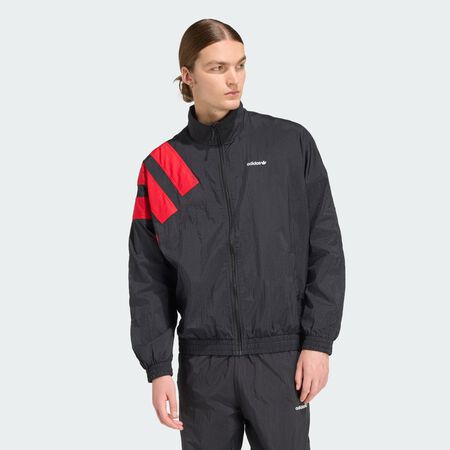 ADIDAS ORIGINALS ARCHIVE BLOCKED TRACK TOP Black / Better Scarlet MEN
