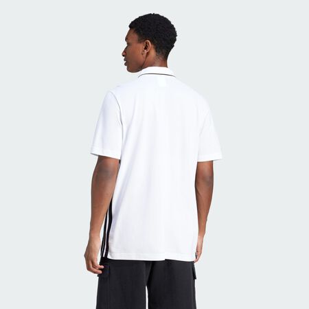ADIDAS ORIGINALS Polo piqué 3 bandes Essentials White / Black HOMME