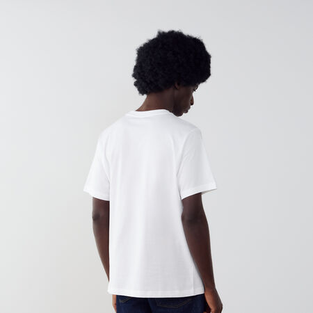 NEW BALANCE TEE SHIRT CHEST LOGO WHITE/BLACK MEN