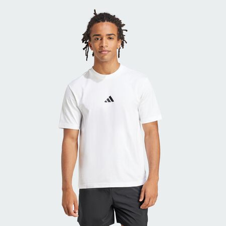 ADIDAS SPORTSWEAR T-shirt jersey petit logo Essentials White / Black HOMME