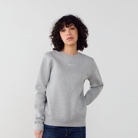 NIKE SWEAT CREW CLUB CENTERED LOGO GREY/WHITE WOMEN