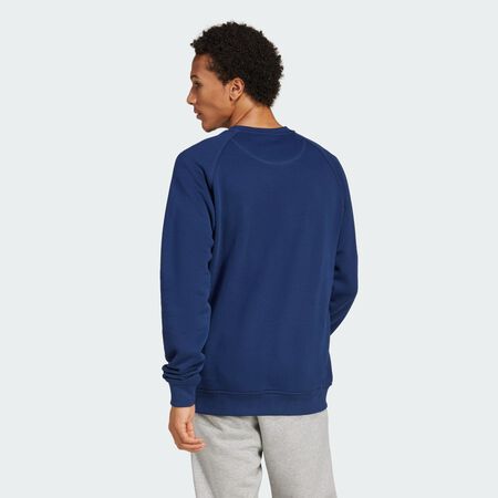 ADIDAS ORIGINALS Trefoil Essentials French Terry Crew Sweatshirt Night Indigo MEN