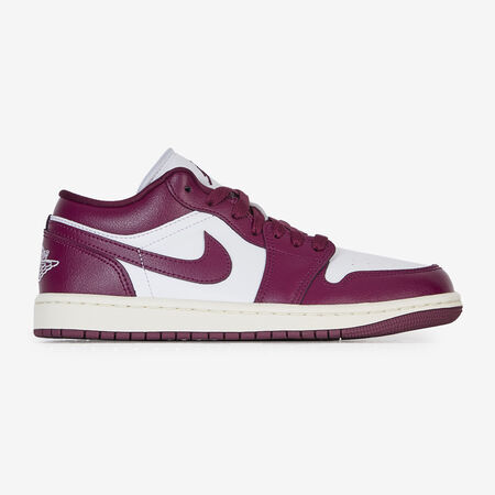 AIR JORDAN 1 LOW : WHITE/BURGUNDY