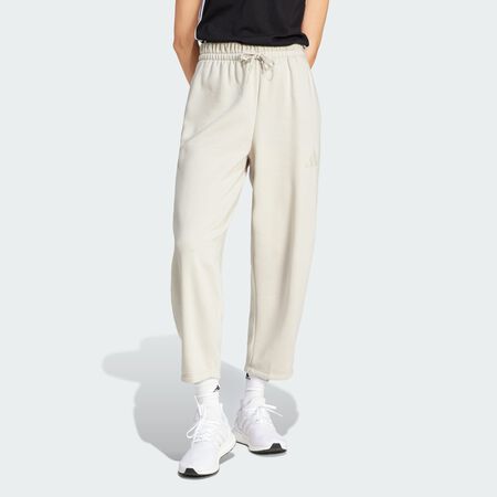 Essentials Contemporary Logo Fleece Barrel Pants : Beige