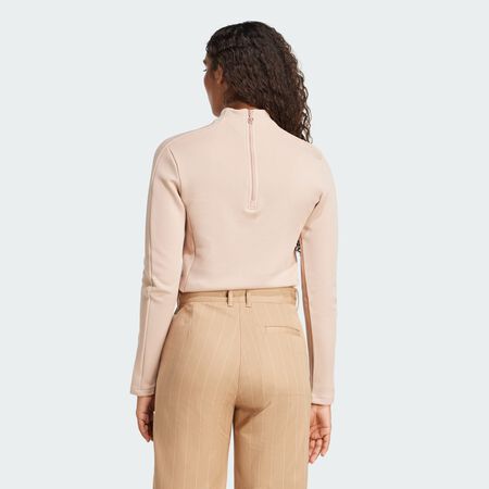 ADIDAS ORIGINALS Haut manches longues interlock structuré Ash Pearl FEMME