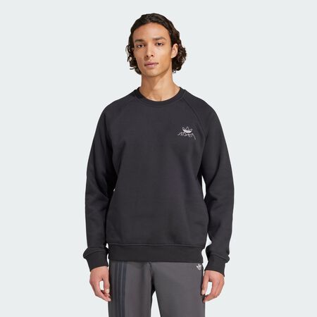 Sweat-shirt ras-du-cou molleton graphisme Winter Resort Mountain : Black