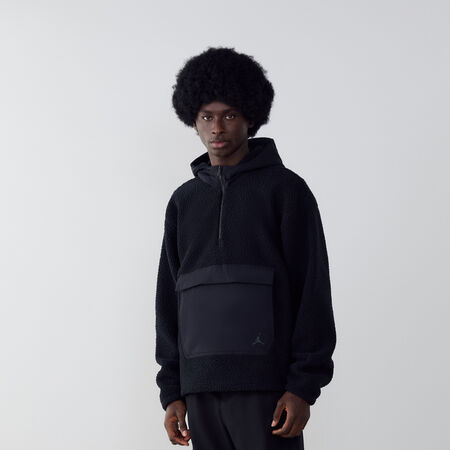 JORDAN HOODIE HALF-ZIP SHERPA NOIR HOMME