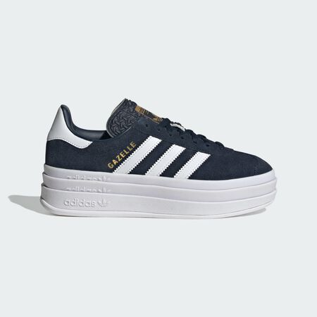 Chaussure Gazelle Bold : Aurora Ink / Cloud White / Gold Metallic