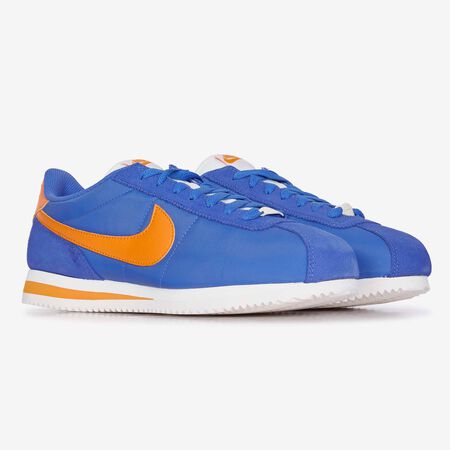 NIKE cortez CORTEZ NYLON BLEU/ORANGE HOMME