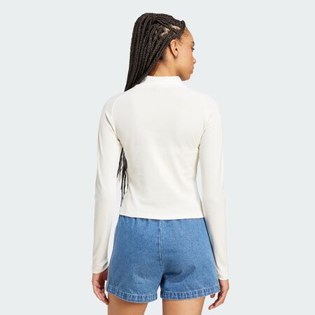 ADIDAS ORIGINALS T-shirt manches longues blason Off White FEMME
