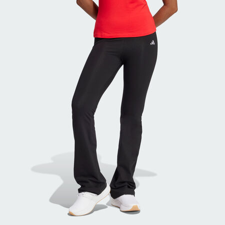 ADIDAS ORIGINALS Essentials Small Logo Flared Leggings Black / White WOMEN