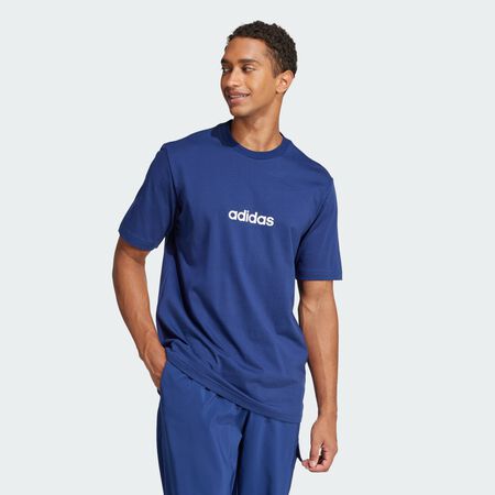 ADIDAS SPORTSWEAR T-shirt jersey Essentials Linear Dark Blue / White HOMME
