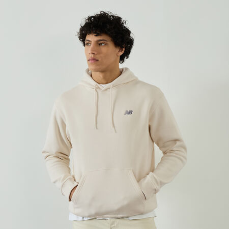 NEW BALANCE HOODIE SMALL LOGO BEIGE MEN