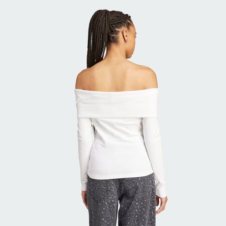ADIDAS ORIGINALS Haut adidas Originals Off Shoulder White FEMME