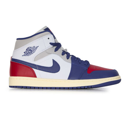 JORDAN AIR JORDAN 1 MID WHITE/BLUE/RED MEN