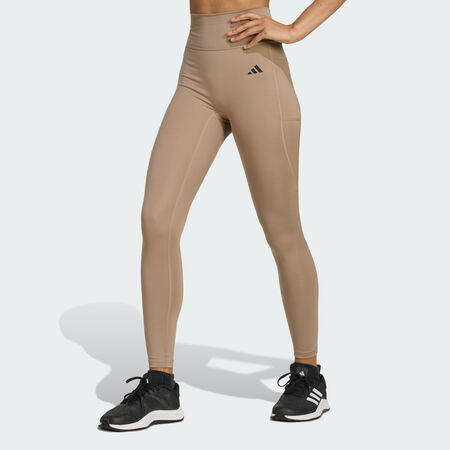 Optimé Essentials No Front Rise Seam 7/8 Leggings : Chalky Brown