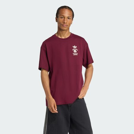 ADIDAS ORIGINALS T-SHIRT JAPAN FLORALS Maroon HOMME
