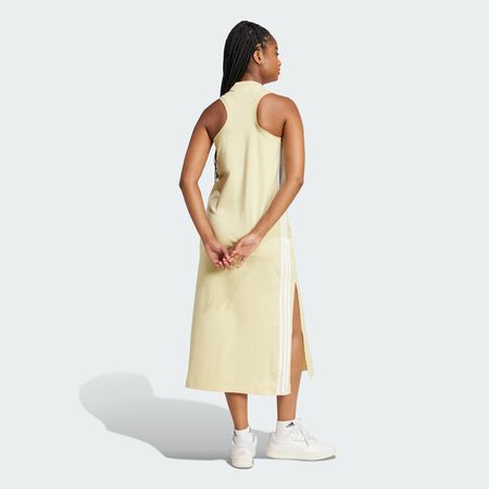 ADIDAS SPORTSWEAR Robe longue dos nageur 3 bandes Essentials Powder Yellow / White FEMME