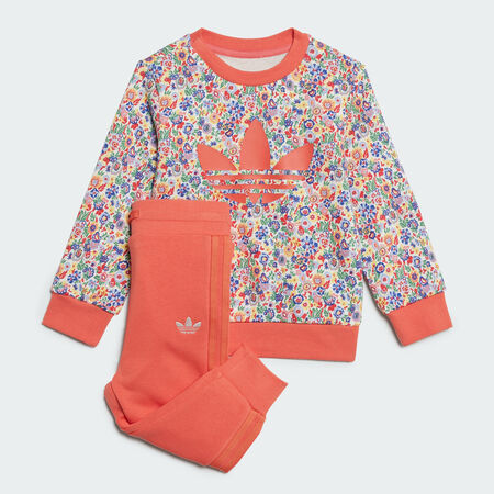ADIDAS ORIGINALS Ensemble sweat-shirt ras-du-cou adidas Originals x Liberty London Enfants Cloud White / Multicolor CADET