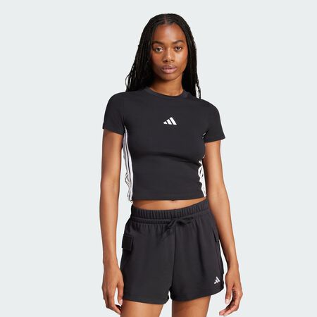 T-shirt slim 3 bandes Essentials Bébés : Black / White