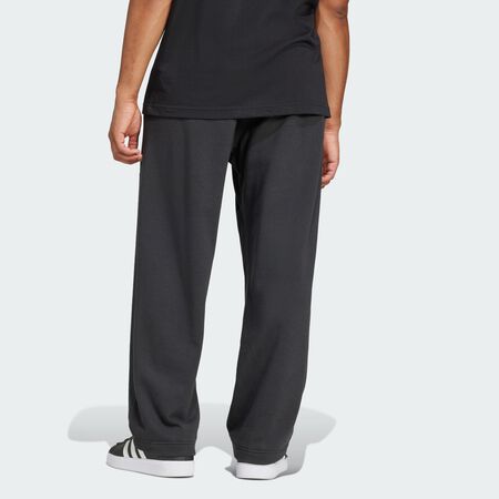 ADIDAS ORIGINALS Essentials Wide Leg 3 Bar Logo Pants Black / White MEN