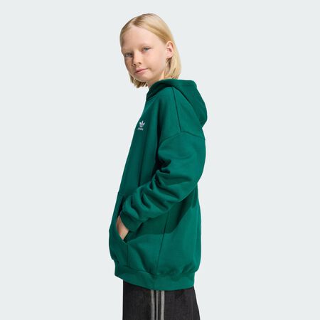 ADIDAS ORIGINALS Loose Fleece Hoodie Kids Collegiate Green JUNIOR