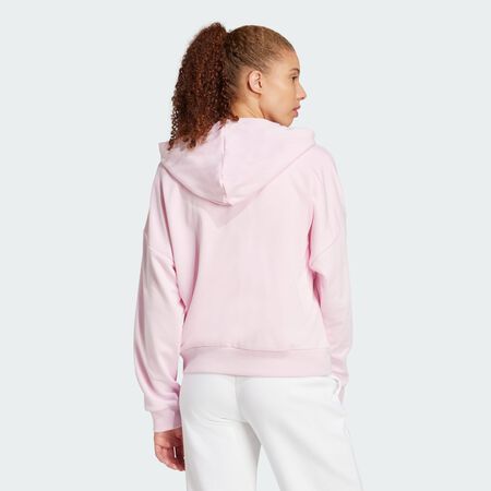 ADIDAS SPORTSWEAR Essentials Big Logo French Terry Loose Hoodie Clear Pink / White WOMEN